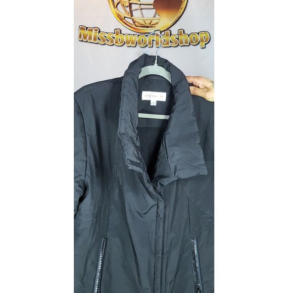 Jones New York Black Winter Coat with Zipper and Side Pockets Size XL - Picture 3 of 8